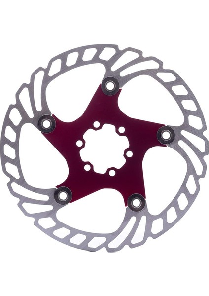 2 Adet Bisiklet Disk Fren Rotoru Yol Mtb Disk Fren Rotoru Paslanmaz Çelik Bisiklet Rotoru (Kırmızı, 140MM) (Yurt Dışından)