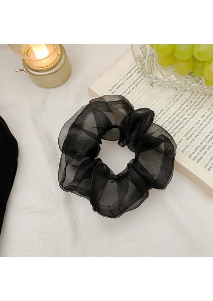 1 Yazlık Büyük Örgü Süper Peri Saç Halkası (Siyah) (Yurt Dışından)