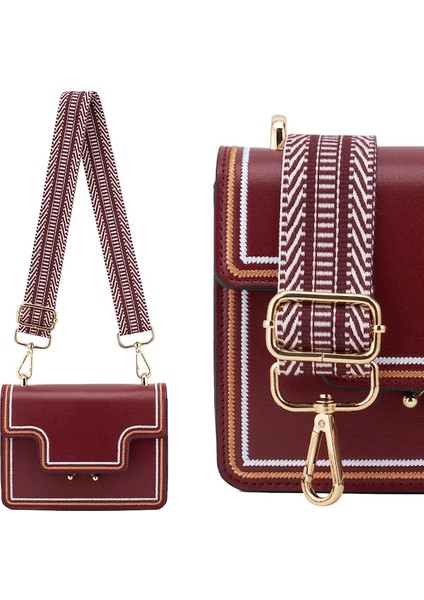 Geniş Omuz Askısı Ayarlanabilir Yedek Kemer Çapraz Kanvas ÇANTA（J45BROWN Altın TOKA）70-135CM (Yurt Dışından) modelleri