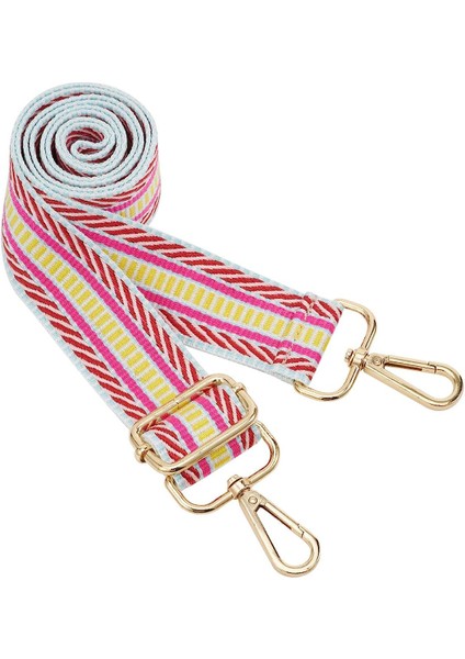 Geniş Omuz Askısı Ayarlanabilir Yedek Kemer Çapraz Kanvas ÇANTA（03PINK）80- 130CM (Yurt Dışından)