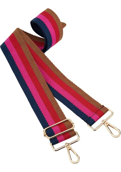 Geniş Omuz Askısı Ayarlanabilir Yedek Kemer Çapraz Kanvas Çanta（koyu Mavi Bordo Çizgili） (Yurt Dışından) fiyatları