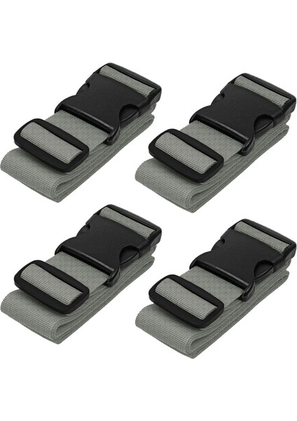 4 Paket Bavullar Için Bagaj Askıları Askı Seyahat Kemerleri Aksesuarları (Gri) (Yurt Dışından)