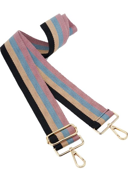 Geniş Omuz Askısı Ayarlanabilir Yedek Kemer Crossbody Kanvas Çanta（pembesiyah ÇIZGILI）80-140CM (Yurt Dışından) fiyatları