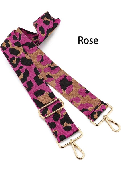 Geniş Omuz Askısı Ayarlanabilir Yedek Kemer Çapraz Kanvas Çanta（gül Leopar Desenlialtın Toka (Yurt Dışından) fiyatları
