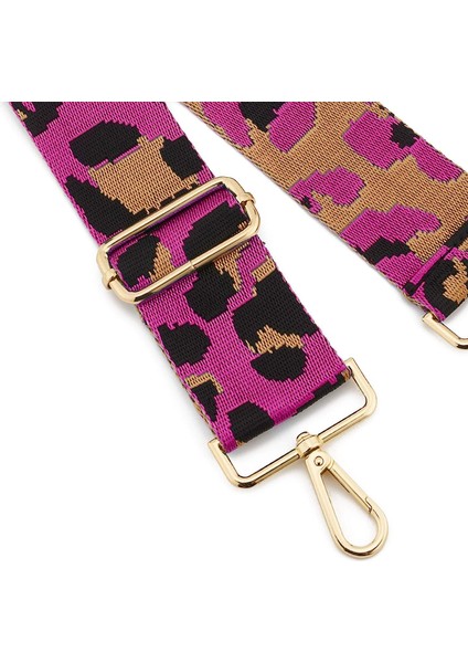 Geniş Omuz Askısı Ayarlanabilir Yedek Kemer Çapraz Kanvas Çanta（gül Leopar Desenlialtın Toka (Yurt Dışından) modelleri