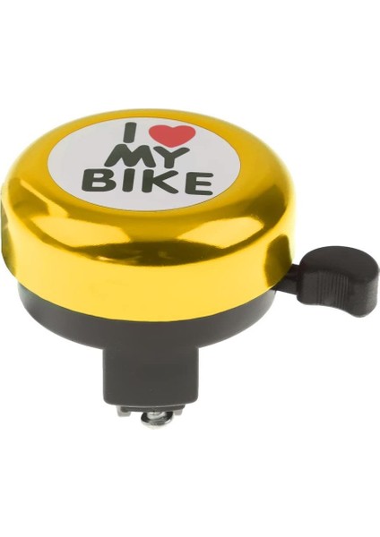 2 Adet Bisikletimi Seviyorum Alaşımlı Çocuk Yetişkin Bisiklet Zili Kornası (Altın, 55*55*55MM) (Yurt Dışından)