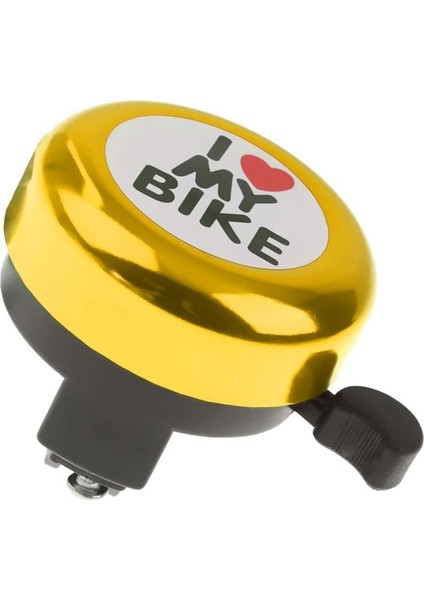 2 Adet Bisikletimi Seviyorum Alaşımlı Çocuk Yetişkin Bisiklet Zili Kornası (Altın, 55*55*55MM) (Yurt Dışından) fırsatları
