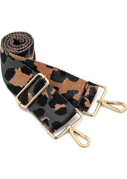 Geniş Omuz Askısı Ayarlanabilir Yedek Kemer Çapraz Kanvas Çanta（koyu Gri Altın KANCA）80-130CM (Yurt Dışından)