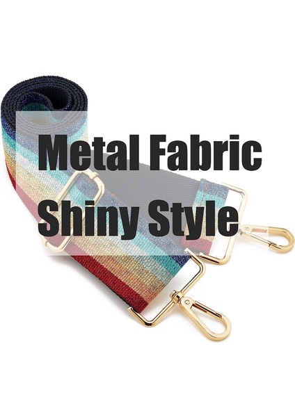 Geniş Omuz Askısı Ayarlanabilir Yedek Kemer Crossbody Kanvas Çanta (Renkli Gökkuşağı Altın Toka) (Yurt Dışından) fiyatları