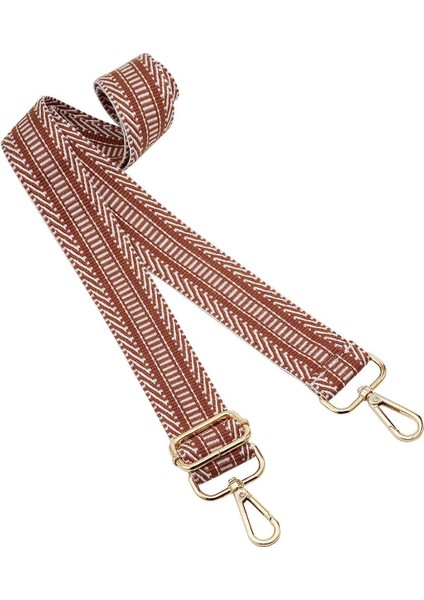 Geniş Omuz Askısı Ayarlanabilir Yedek Kemer Crossbody Kanvas Çanta（browngolden TOKA）80-130CM (Yurt Dışından) fırsatları