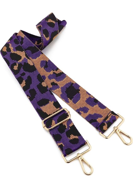 Geniş Omuz Askısı Ayarlanabilir Yedek Kemer Çapraz Kanvas Çanta（mor ve Altın KANCALAR80-130CM (Yurt Dışından) fırsatları