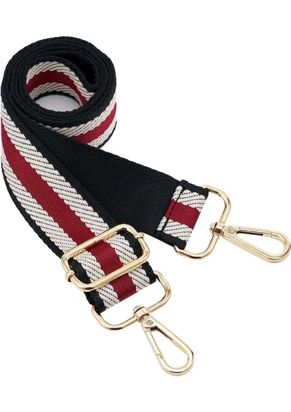 Geniş Omuz Askısı Ayarlanabilir Yedek Kemer Çapraz Kanvas Çanta(A-2 Siyah Arka PLAN)80-130CM (Yurt Dışından)