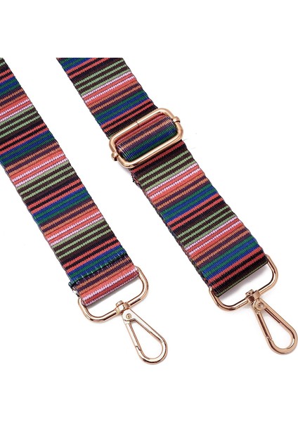 Geniş Omuz Omuzları Ayarlanabilir, Değiştirilebilir Kemer Çantası (Renkli Çizgili Altın Kemerler) (Yurt Dışından) fiyatları