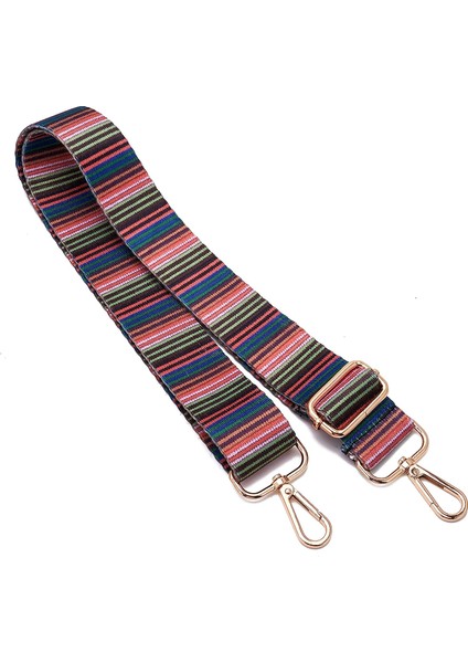 Geniş Omuz Omuzları Ayarlanabilir, Değiştirilebilir Kemer Çantası (Renkli Çizgili Altın Kemerler) (Yurt Dışından) modelleri