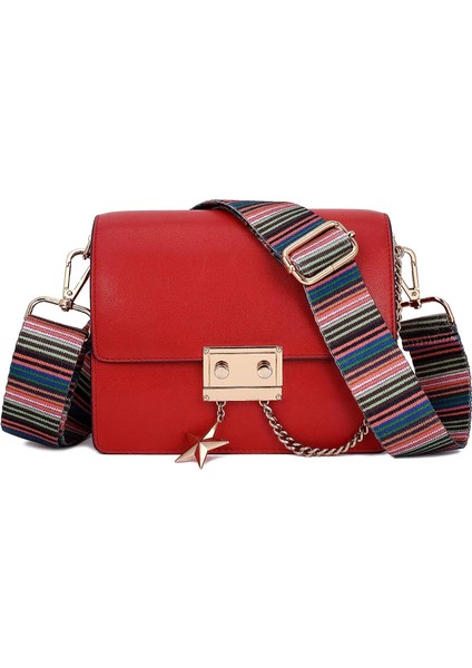 Geniş Omuz Omuzları Ayarlanabilir, Değiştirilebilir Kemer Çantası (Renkli Çizgili Altın Kemerler) (Yurt Dışından) indirimleri