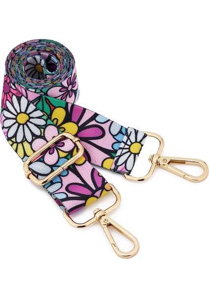 Geniş Omuz Askısı Ayarlanabilir Yedek Kemer Çapraz Kanvas ÇANTA（NO.81ALTIN TOKA）80-140CM (Yurt Dışından)