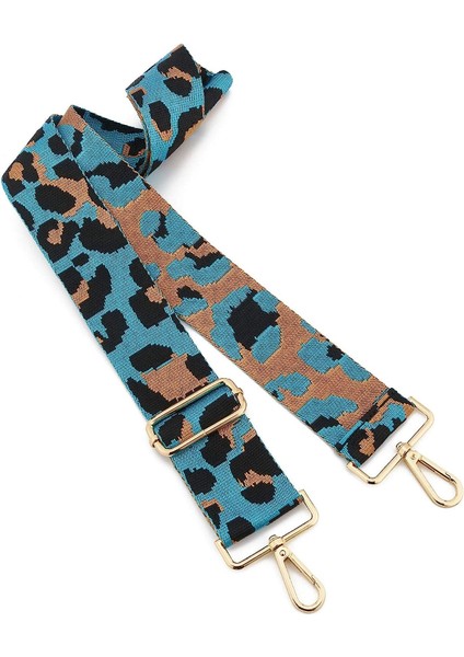 Geniş Omuz Askısı Ayarlanabilir Yedek Kemer（mavi Leopar Desenli Altın TOKA）80-130CM (Yurt Dışından) fırsatları