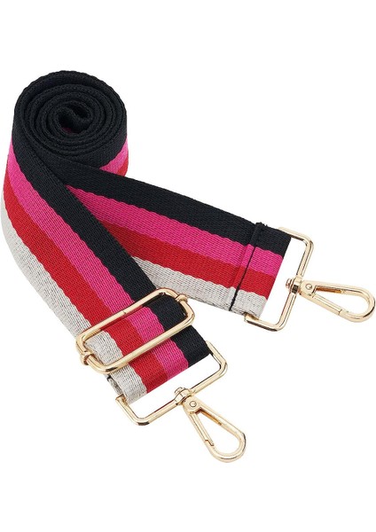 Geniş Omuz Omuzları Ayarlanabilir Değiştirme Çantası (Siyah Kırmızı Çizgiler) 80-130CM (Yurt Dışından)