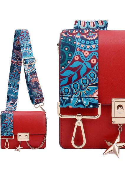 Geniş Omuz Kayış Ayarlanabilir Yedek Kemer Çapraz Kanvas Çanta (Tepeli Orkide) 75-130CM (Yurt Dışından) fırsatları