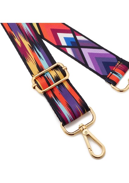 Geniş Omuz Askısı Ayarlanabilir Yedek Kemer Çapraz Kanvas Çanta（siyah Kenarlı Renkli Bulutlar） (Yurt Dışından) modelleri