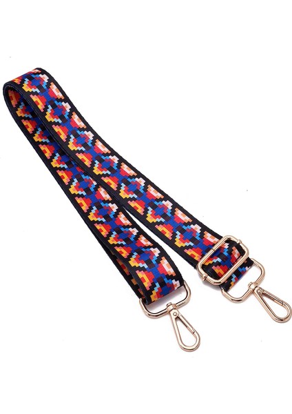 Geniş Omuz Askısı Ayarlanabilir Yedek Kemer Crossbody Kanvas Çanta (Siyah Dantel Altın Toka) (Yurt Dışından) modelleri