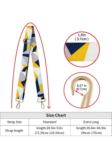 Geniş Omuz Omuzları Ayarlanabilir Değiştirme Çantası (21) 76-135CM (Yurt Dışından) modelleri