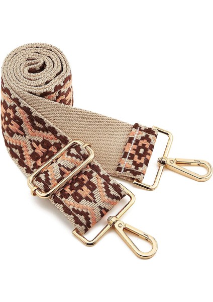 Geniş Omuz Askısı Ayarlanabilir Yedek Kemer Çapraz Kanvas Çanta（pembe Köri ÇIÇEĞI）80-130CM (Yurt Dışından)