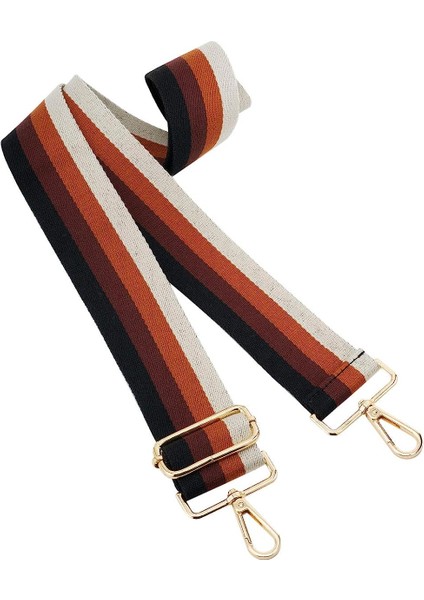 Geniş Omuz Askısı Ayarlanabilir Yedek Kemer Çapraz Kanvas Çanta（siyah Kahverengi ÇIZGILI）80-130CM (Yurt Dışından) fiyatları