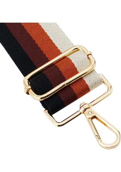 Geniş Omuz Askısı Ayarlanabilir Yedek Kemer Çapraz Kanvas Çanta（siyah Kahverengi ÇIZGILI）80-130CM (Yurt Dışından) modelleri