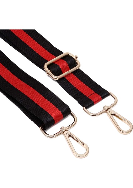 Geniş Omuz Askısı Ayarlanabilir Yedek Kemer Crossbody Kanvas Çanta（siyah ve Kırmızı ÇIZGILI）78-140CM (Yurt Dışından) fiyatları