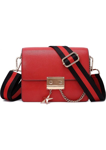 Geniş Omuz Askısı Ayarlanabilir Yedek Kemer Crossbody Kanvas Çanta（siyah ve Kırmızı ÇIZGILI）78-140CM (Yurt Dışından) fırsatları