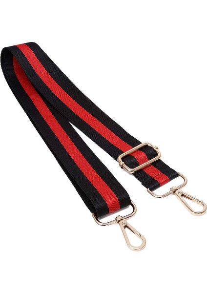 Geniş Omuz Askısı Ayarlanabilir Yedek Kemer Crossbody Kanvas Çanta（siyah ve Kırmızı ÇIZGILI）78-140CM (Yurt Dışından) indirimleri