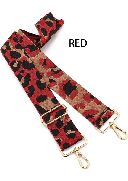 Geniş Omuz Askısı Ayarlanabilir Yedek Kemer Çapraz Kanvas Çanta（kırmızı Leopar Baskıaltın Toka） (Yurt Dışından) fiyatları