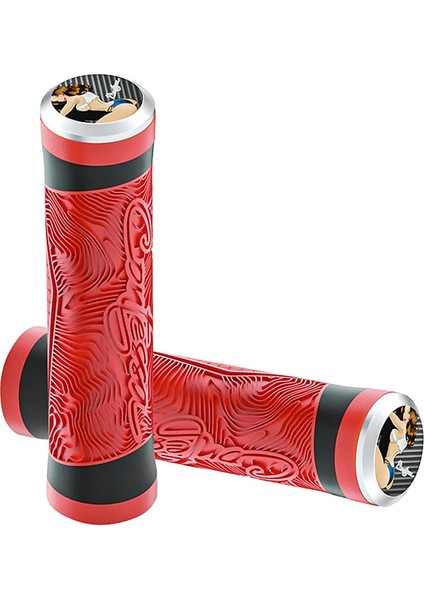 1 Çift Ergonomik Bisiklet Gidon Sapları Kaymaz Silikon Evrensel Gidon Kapakları, Dağ Bisikletleri Için Çubuk Uçlu (Kırmızı, 130 * 30MM) (Yurt Dışından)