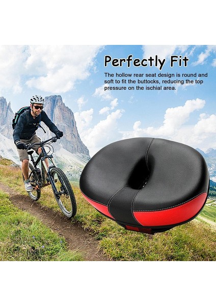 Burun Kapalı Bisiklet Selesi, Büyük Boy Koltuk Değiştirme, Açık Yol Için Rahat Şok Emici Scooter Denge Minderi (Kırmızı, 210X270MM) (Yurt Dışından) fiyatları