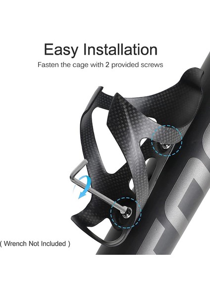 Ultra Hafif ve Dayanıklı Karbon Fiber Bisiklet Şişe Tutacağı, 70-74MM Çapındaki Su Şişeleri Için Uygundur (Parlak) (Yurt Dışından) modelleri