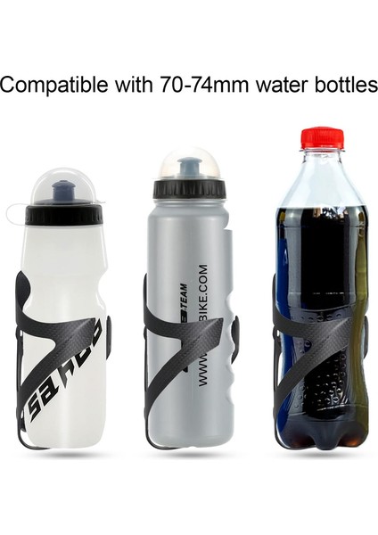Ultra Hafif ve Dayanıklı Karbon Fiber Bisiklet Şişe Tutacağı, 70-74MM Çapındaki Su Şişeleri Için Uygundur (Parlak) (Yurt Dışından) indirimleri