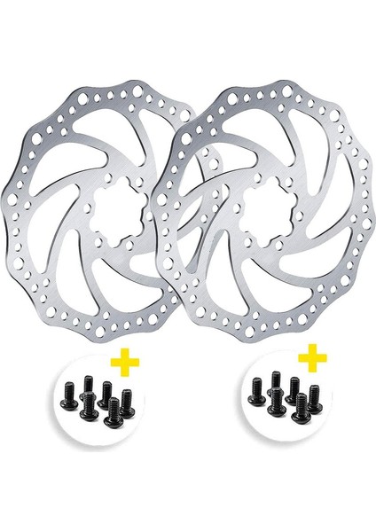 2 Parçalı Bisiklet Fren Diski, Çoğu Bisiklet, Yol Bisikleti, Dağ Bisikleti Için Mtb Fren Diski (Gümüş, Çap 140 Mm) (Yurt Dışından)