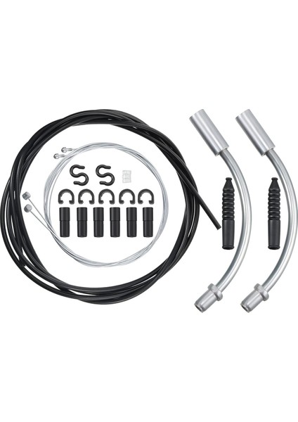 Bisiklet Fren Kablosu Muhafaza Kiti 1 Set Bisiklet Fren Hattı, Bisiklet Fren Nipelleri Kablo Kılavuz Hortumu, Dağ Bisikleti Yol Bisikleti Için Plastik Hortumlar Içerir (Siyah) (Yurt Dışından)