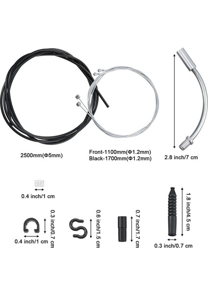 Bisiklet Fren Kablosu Muhafaza Kiti 1 Set Bisiklet Fren Hattı, Bisiklet Fren Nipelleri Kablo Kılavuz Hortumu, Dağ Bisikleti Yol Bisikleti Için Plastik Hortumlar Içerir (Siyah) (Yurt Dışından) fiyatları