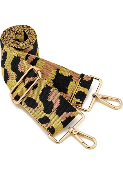Geniş Omuz Askısı Ayarlanabilir Yedek Kemer Çapraz Kanvas Çanta( No. 116YELLOWGOLDEN Toka) (Yurt Dışından)