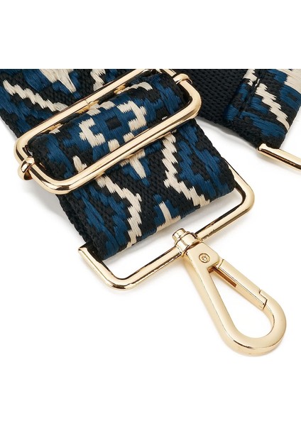 Geniş Omuz Askısı Ayarlanabilir Yedek Kemer Çapraz Kanvas Çanta（koyu Mavi Pirinç ÇIÇEĞI）80-130CM (Yurt Dışından) fiyatları