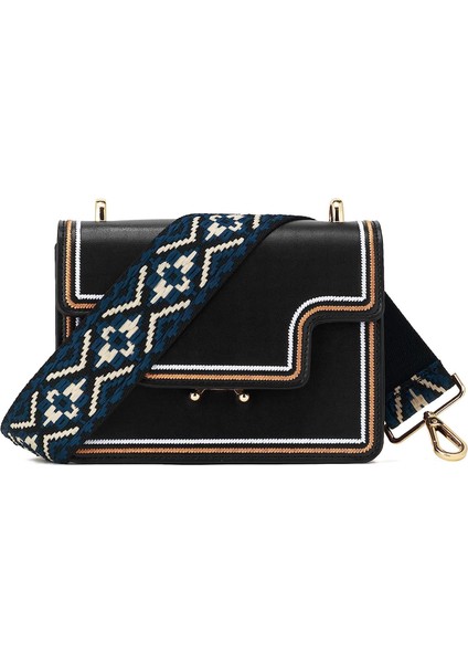 Geniş Omuz Askısı Ayarlanabilir Yedek Kemer Çapraz Kanvas Çanta（koyu Mavi Pirinç ÇIÇEĞI）80-130CM (Yurt Dışından) modelleri