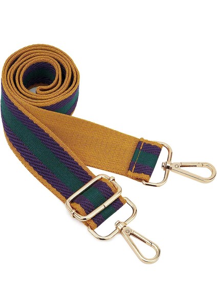 Geniş Omuz Askısı Ayarlanabilir Yedek Kemer Çapraz Kanvas ÇANTA（A-15SARI)80-130CM (Yurt Dışından)