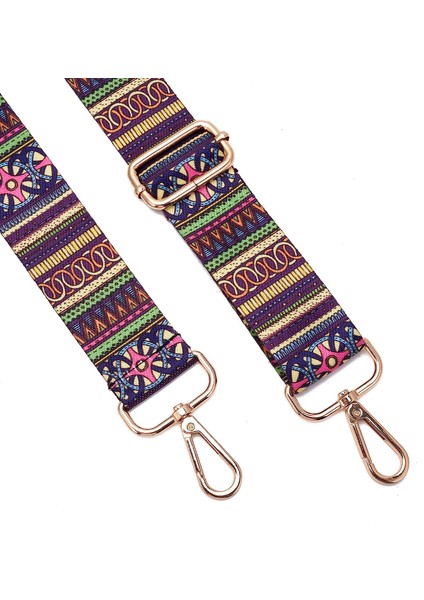 Geniş Omuz Askısı Ayarlanabilir Yedek Kemer Crossbody Kanvas Çanta (Etnik Tarz Altın Toka) (Yurt Dışından) fiyatları