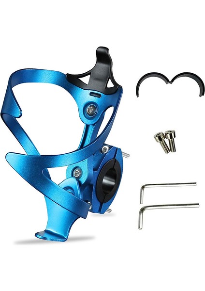 Montaj Aleti + Iki Vida ile Bisiklet Şişe Tutucu, Bisikletler, Yol Bisikletleri Için Ayarlanabilir Alüminyum Şişe Tutucu (Mavi) (Yurt Dışından)