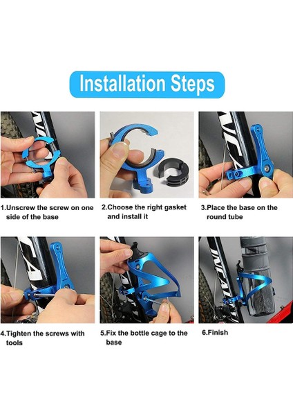 Montaj Aleti + Iki Vida ile Bisiklet Şişe Tutucu, Bisikletler, Yol Bisikletleri Için Ayarlanabilir Alüminyum Şişe Tutucu (Mavi) (Yurt Dışından) fırsatları