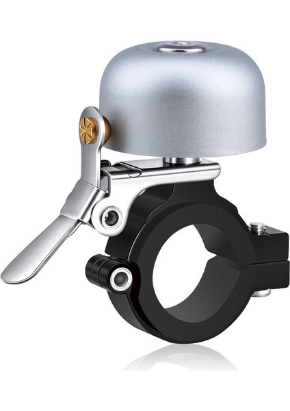 Yüksek Sesli Klasik Pirinç Bisiklet Zili - Çocuklar ve Yetişkinler Için Bisiklet Aksesuarı (Gümüş) (Yurt Dışından)