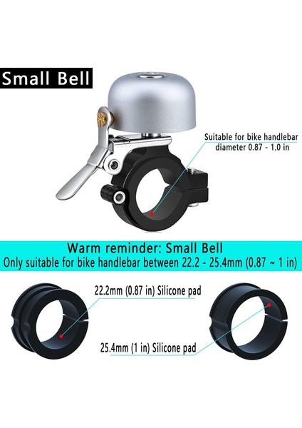 Yüksek Sesli Klasik Pirinç Bisiklet Zili - Çocuklar ve Yetişkinler Için Bisiklet Aksesuarı (Gümüş) (Yurt Dışından) modelleri