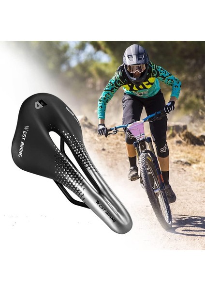 Dağ Bisikletleri, Yarış Bisikletleri, Eğlence Bisikletleri, Katlanır Bisikletler Gibi Çoğu Bisiklet Için Teotake Hollow Su Geçirmez Bisiklet Selesi (Siyah-Gümüş) (Yurt Dışından)